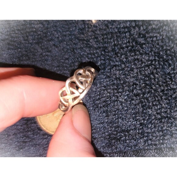 Celtic Knot Sterling Silver Ring Band Artisan Craft Quality Ring sz 6 - Picture 8 of 15